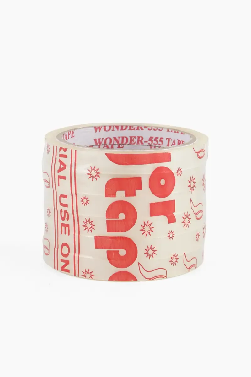 Single Sided 0.5 Inch Transparent Packing Tape - 6 Pcs
