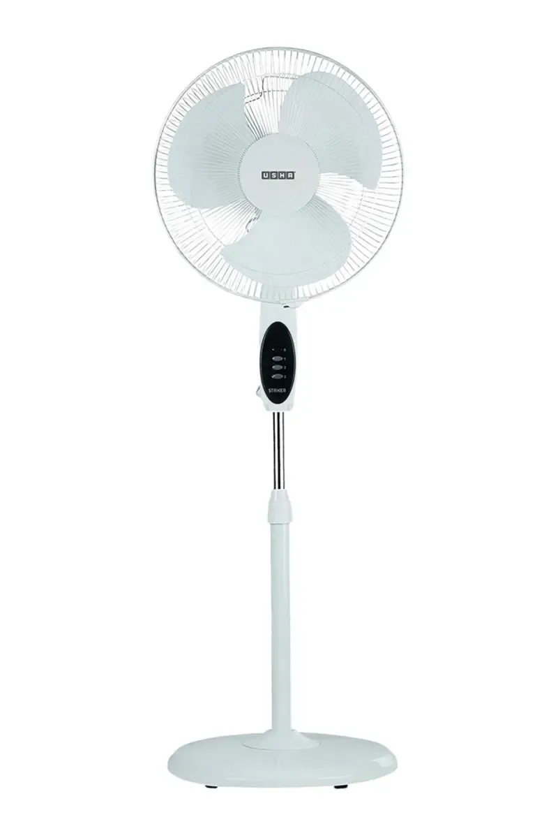 Usha Striker Hi Speed 400mm 3 Blade Pedestal Fan (White)
