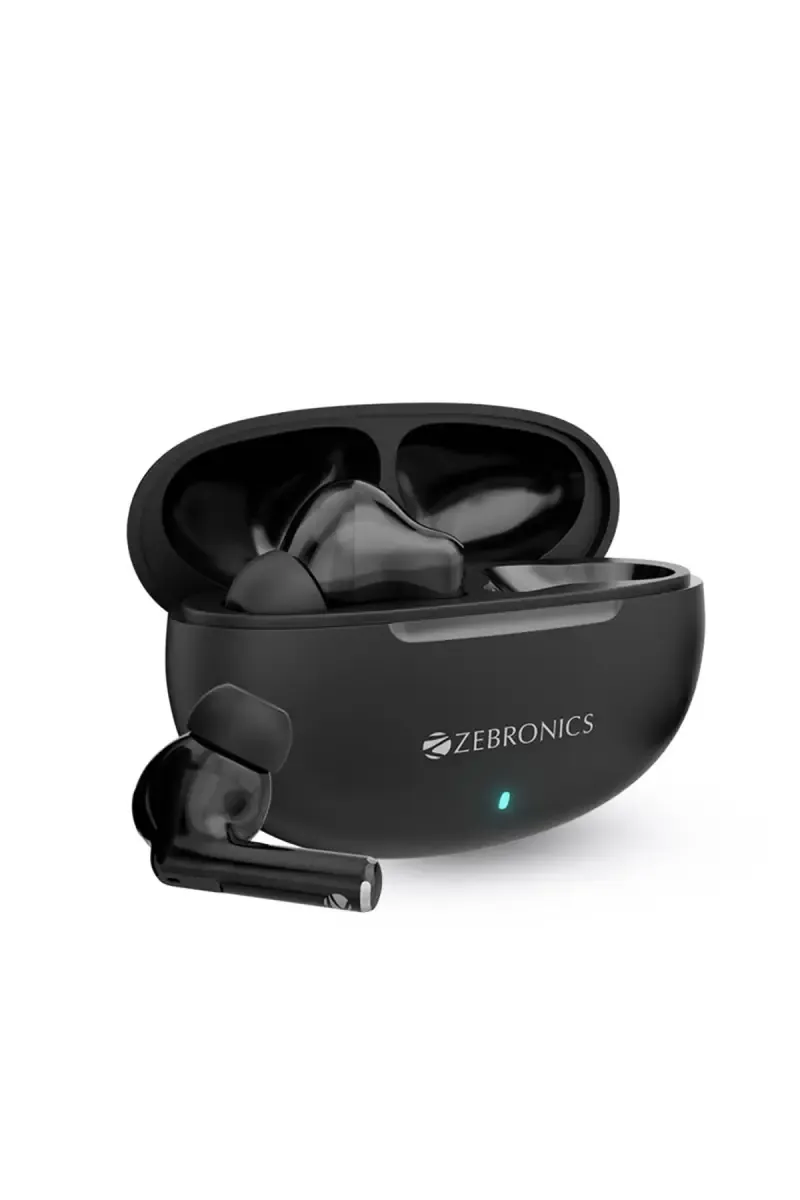 Zebronics Chime In Ear TWS Earbuds with 30 Hrs Playtime Voice Assistant, Touch Control, Splash Proof (Black)