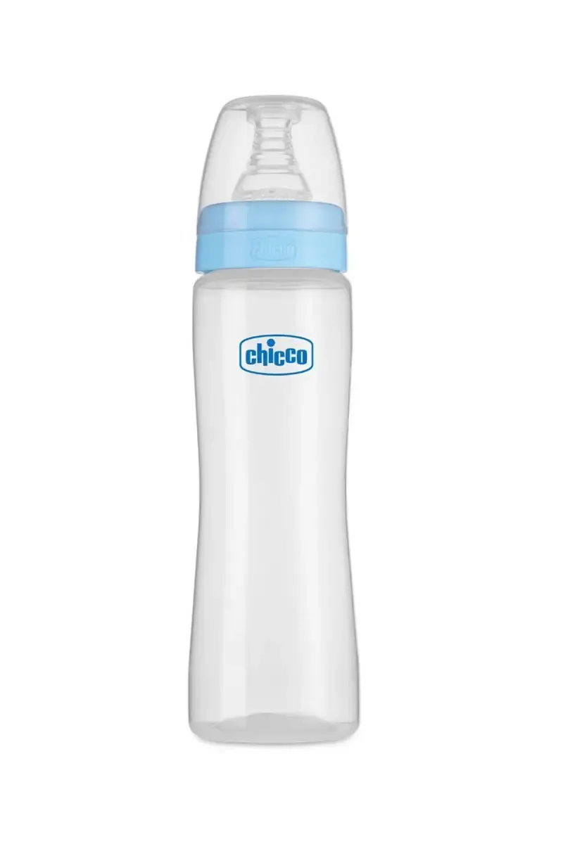 Chicco Baby Feeding Bottle (Transparent Blue) - 250ml