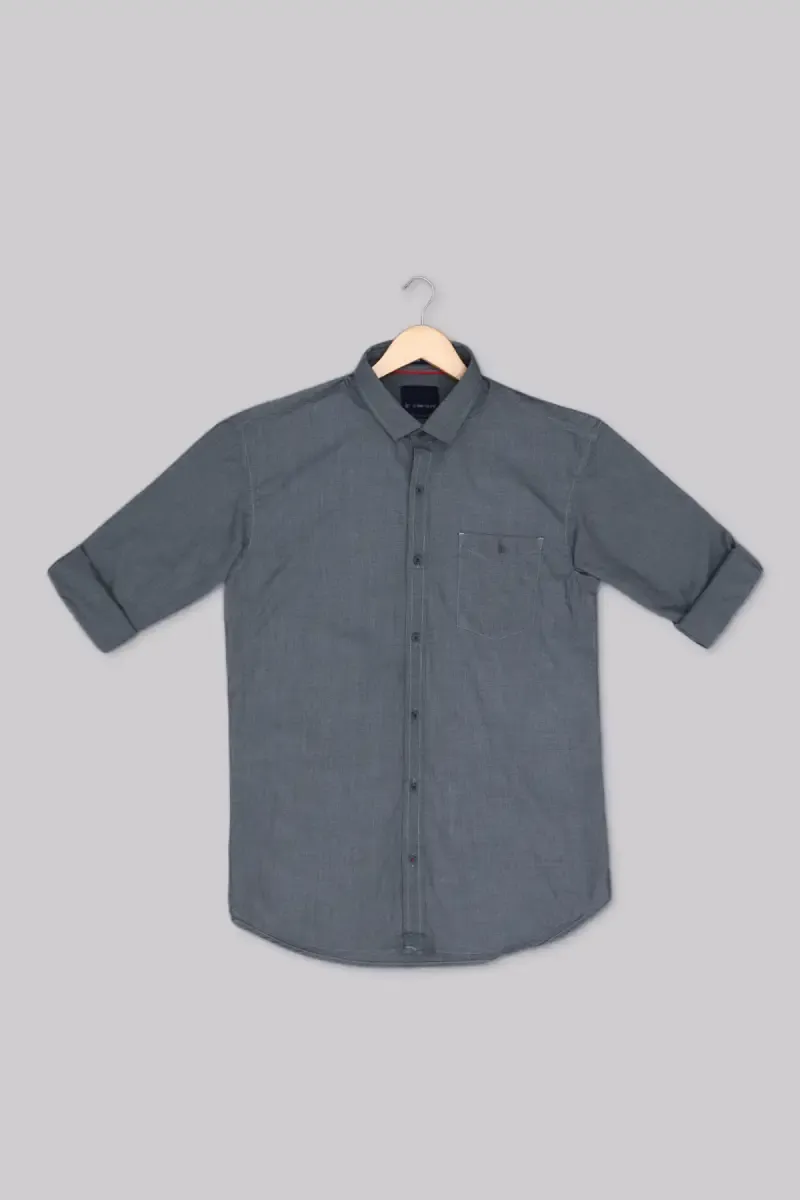 Men's Regular Fit Cotton Shirt 022027GRE2XL2