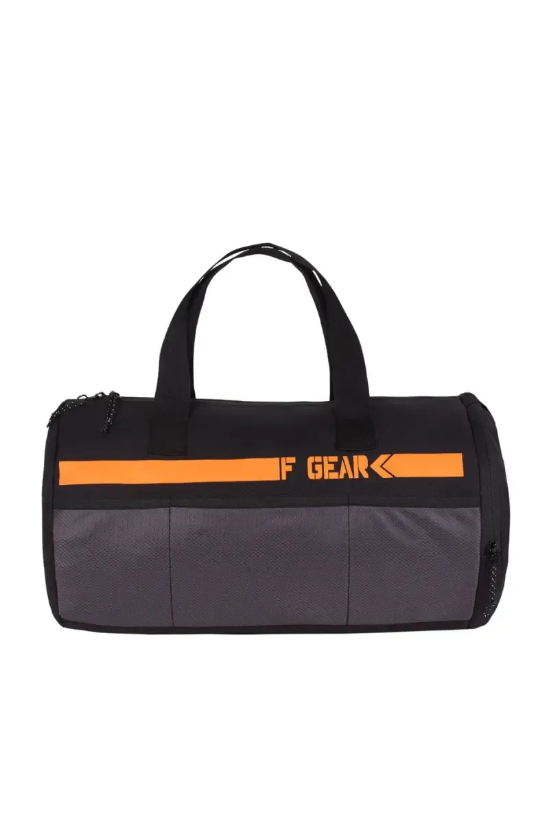 Woods Black Orange Gym Bag for Unisex - 25L