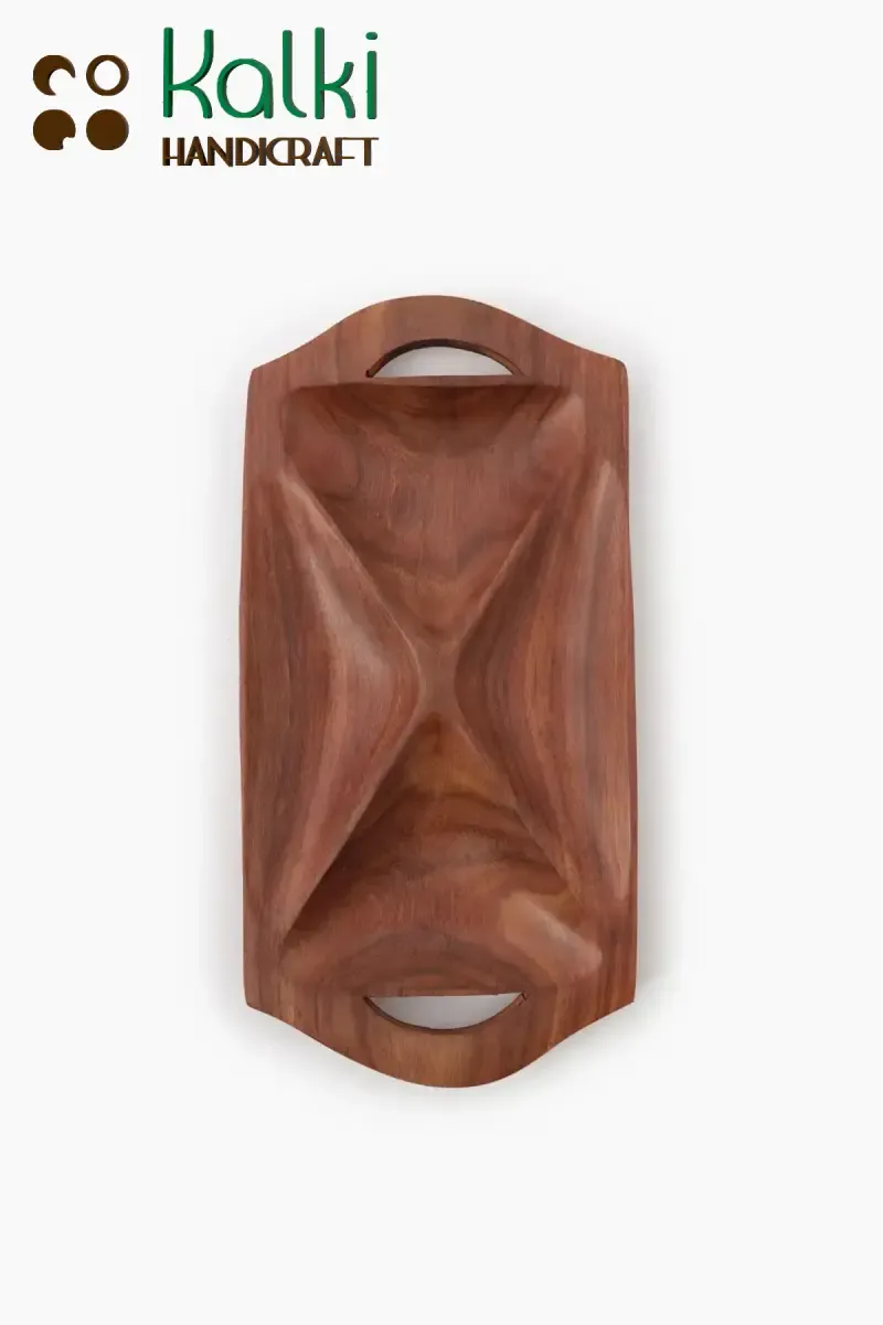 Kalki Wooden Serving Tray - 30cm