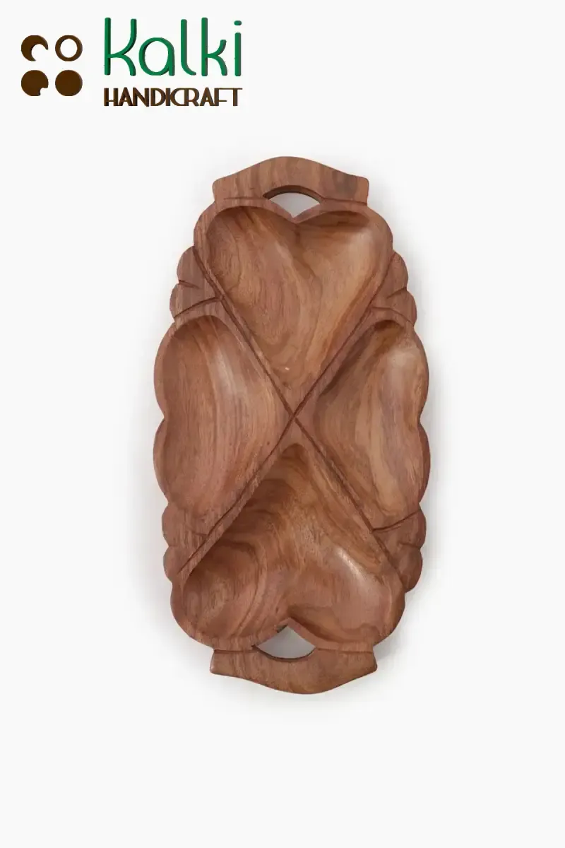 Kalki Wooden Serving Tray - 30cm
