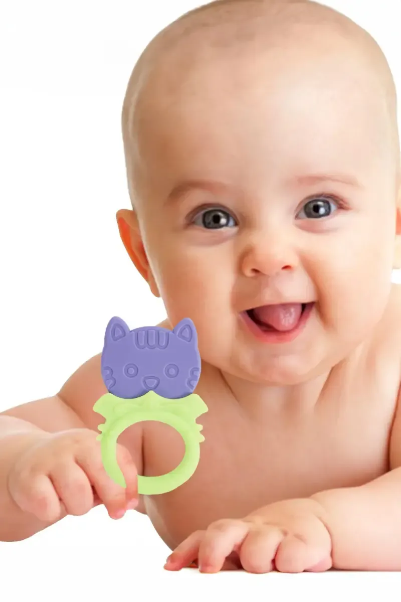 Silicone Teether For Toddlers (Blue) 022625BLU2