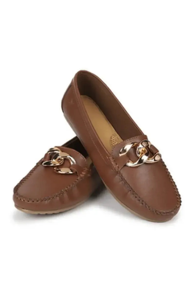 Women's Bliss Casual Knotted Buckle Loafers 0234367EARTAN