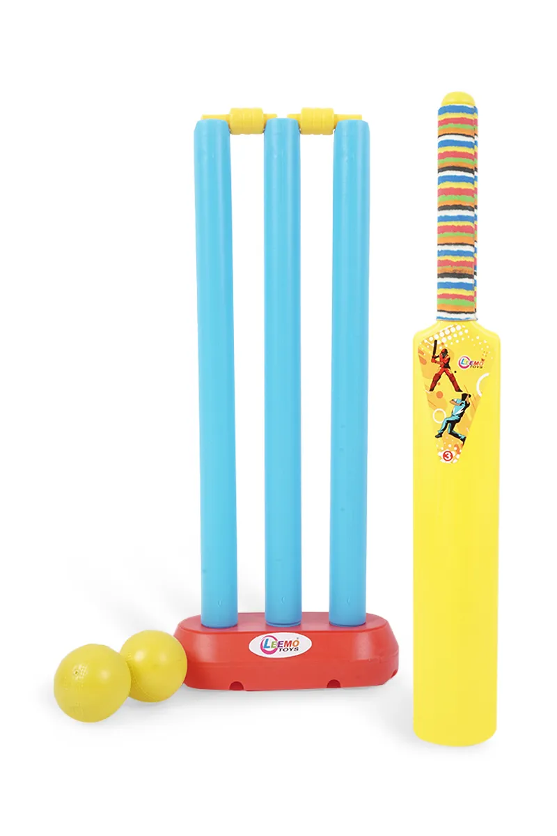 Leemo Cricket Kit No 3 for Kids (Yellow) - Pack of 1 023569YEL