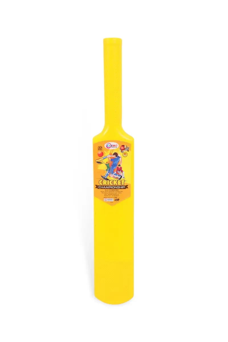 Plastic Cricket Bat and Ball Set For Kids (Yellow)
