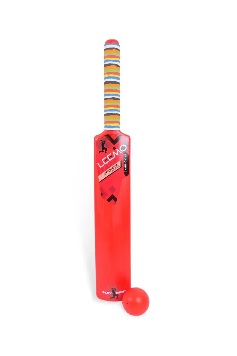 Cricket Bat and Ball Set for Kids (Red)