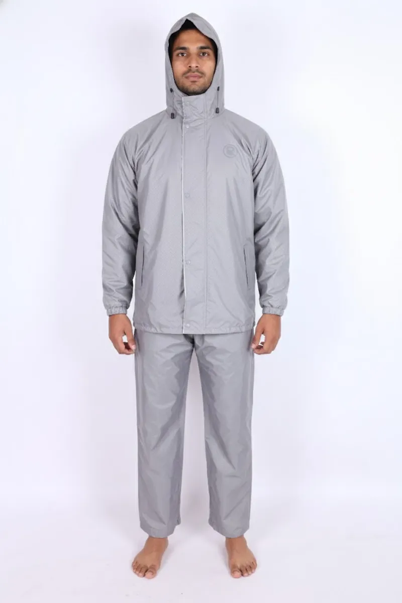 Nylon Waterproof Rain Coat Set for Men (2-Pcs Set) 023581GREXXL2