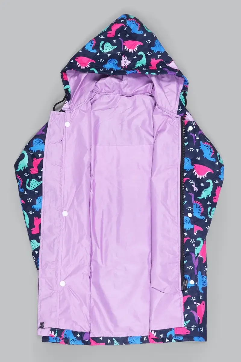 Boy's Conversational Printed Rain Jacket