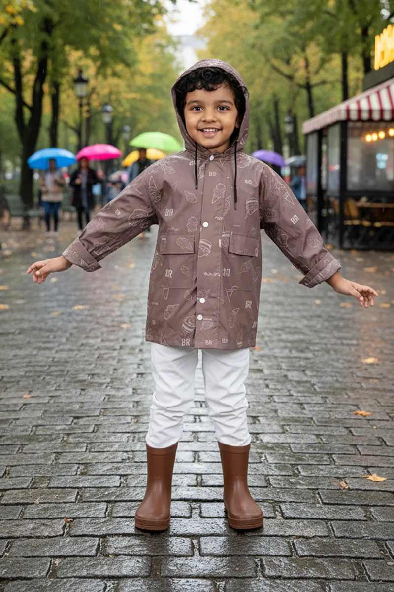 Printed Rain Jacket for Boy 023599KHA34YRS