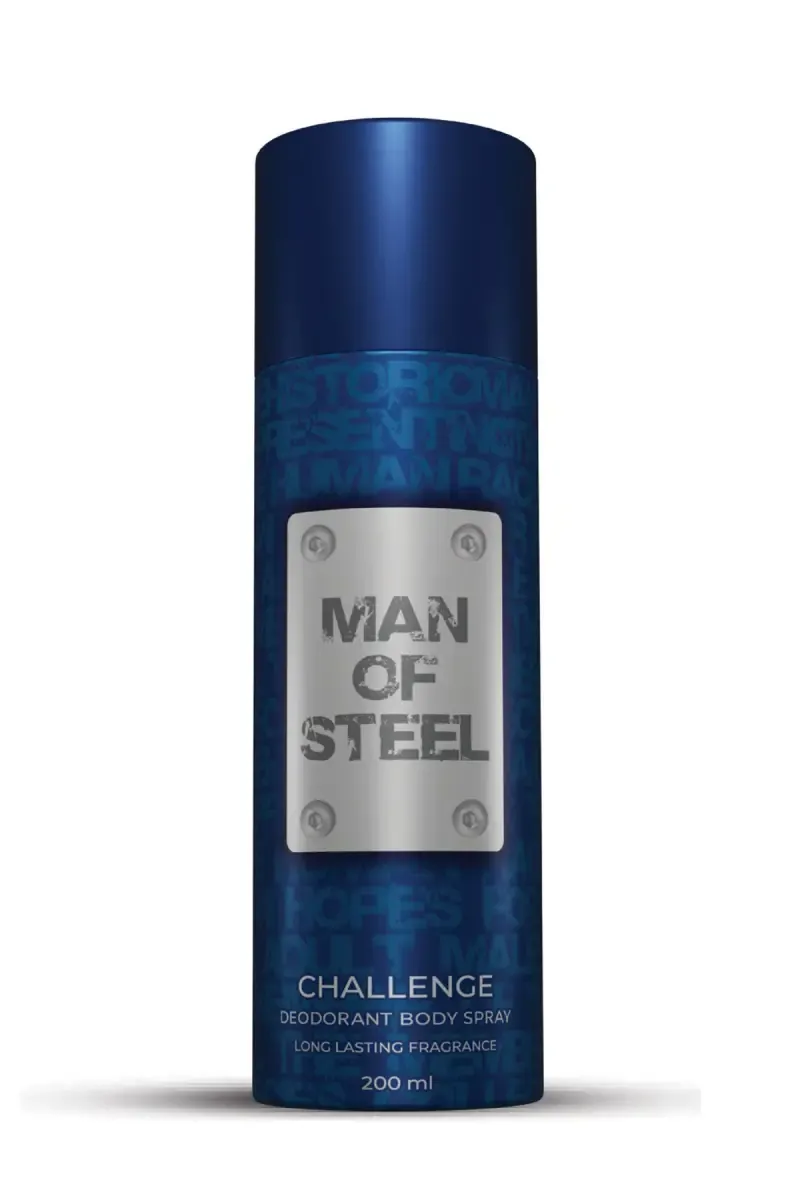 Denver Man of Steel Challenge Deodorant Body Spray for Men - 200ml
