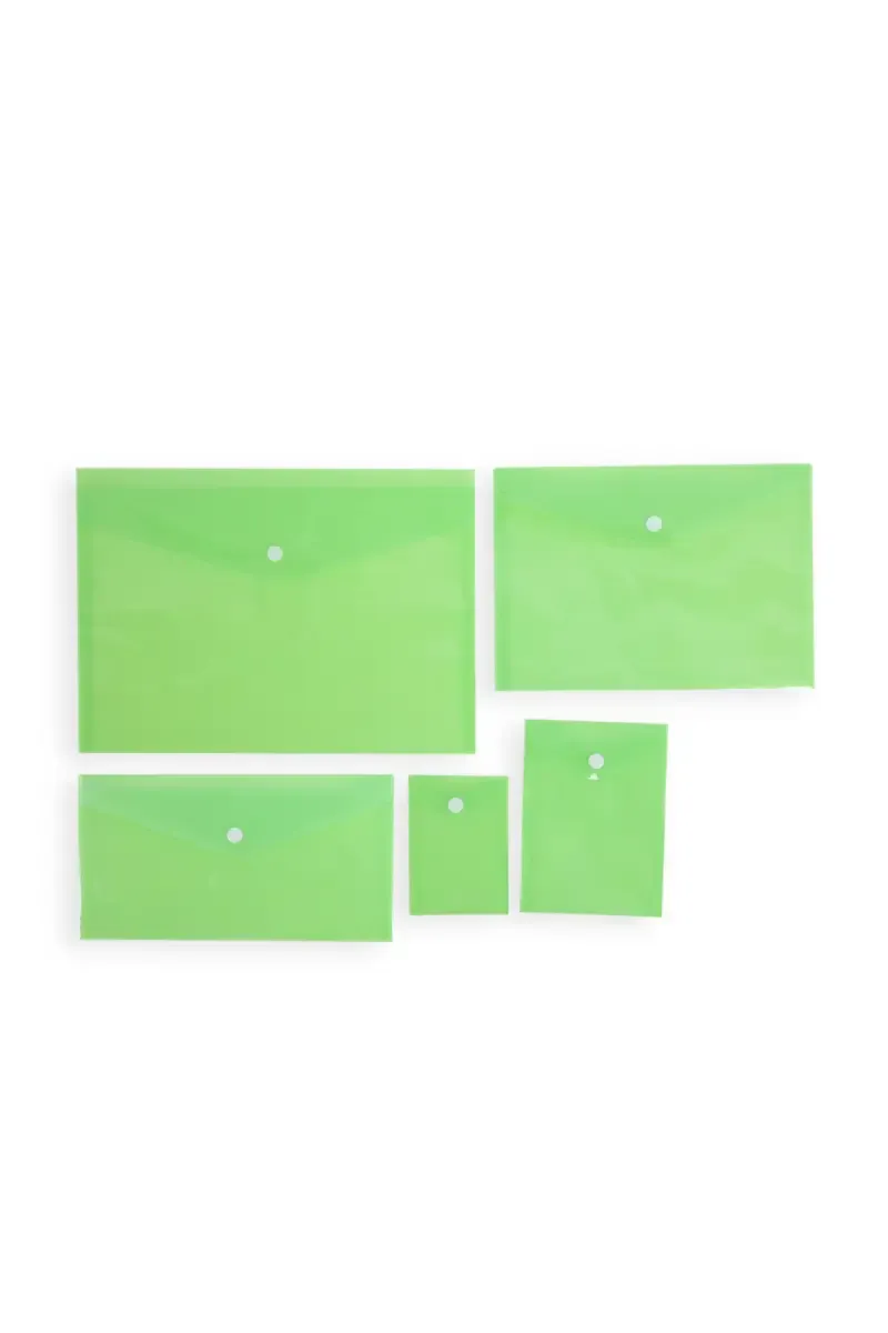 Multiuse My Clear Button Folders (Green) - Pack of 1 (5 Sizes)