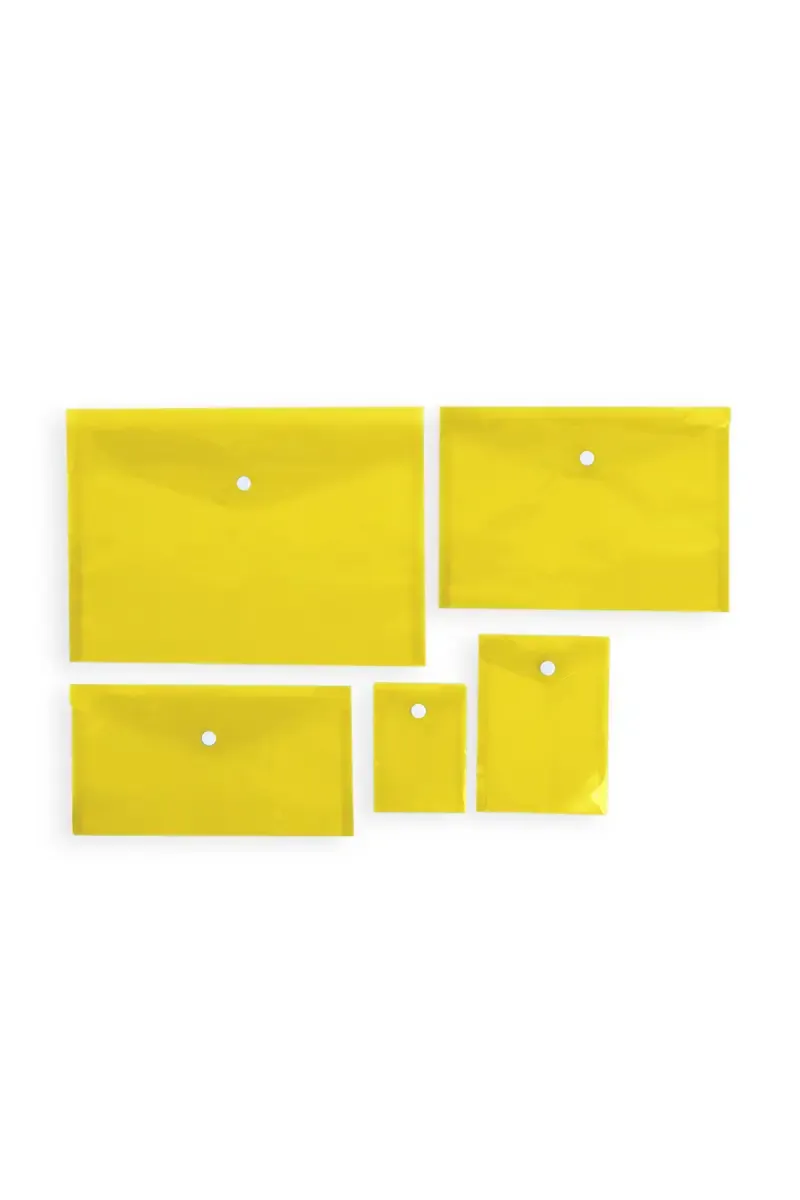 Multiuse My Clear Button Folders (Yellow) - Pack of 1 (5 Sizes)