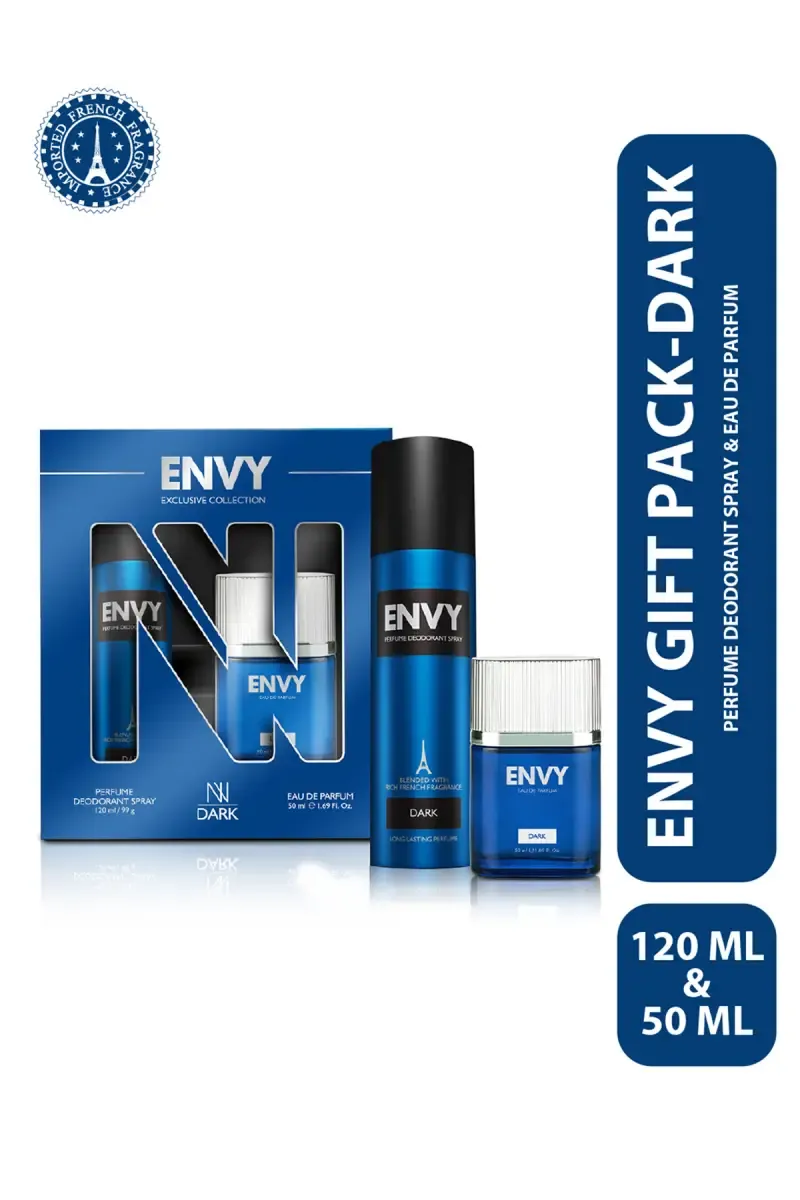 Envy Dark Deodorant Spray+ Eau De Perfume Gift Set for Men- 120ml+ 50ml