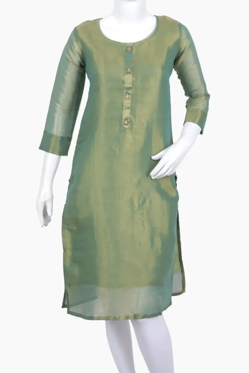 Art Silk Solid Kurti for Women 023842XLGRE