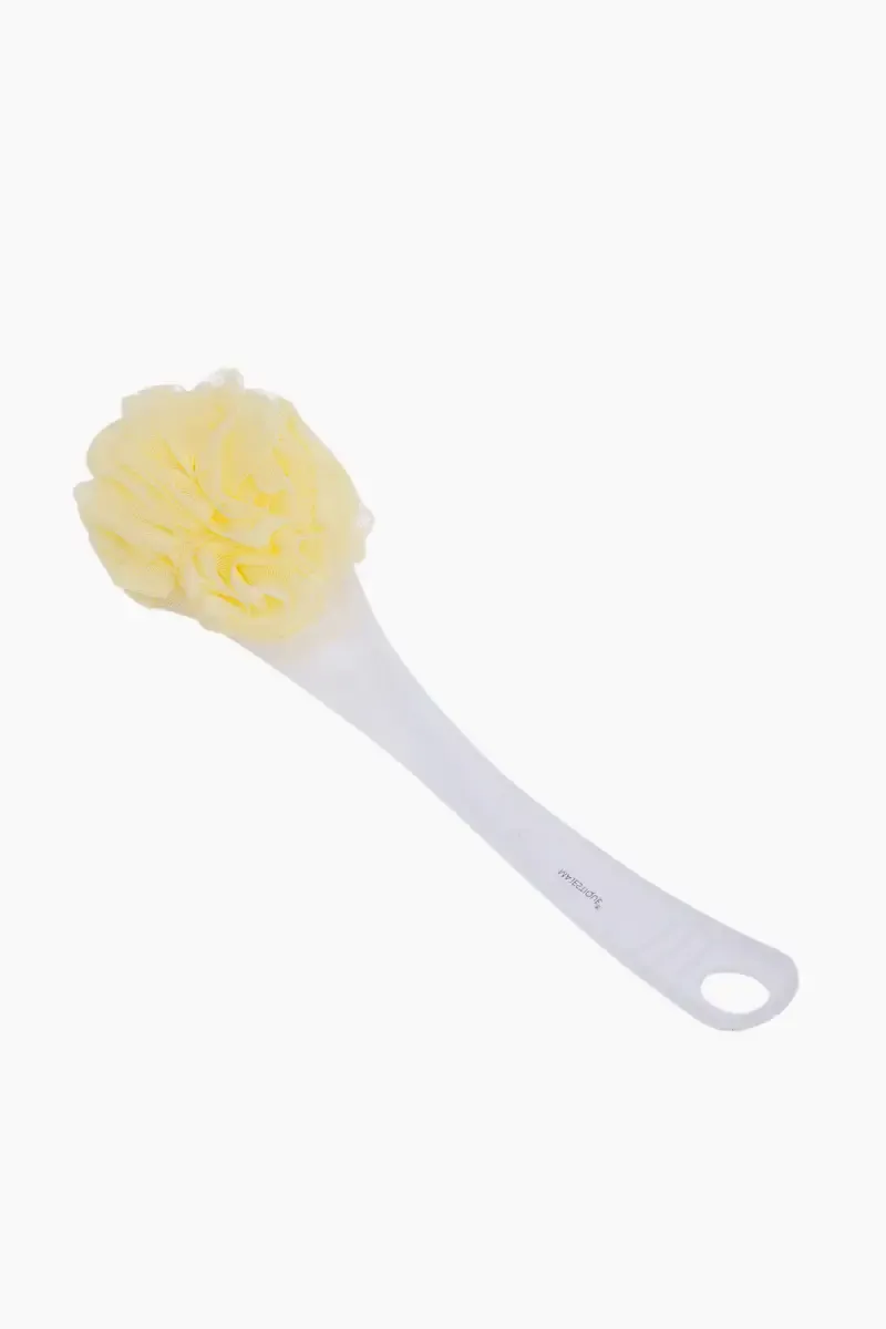 Long Loofah with Handle - Yellow (Pack of 1)