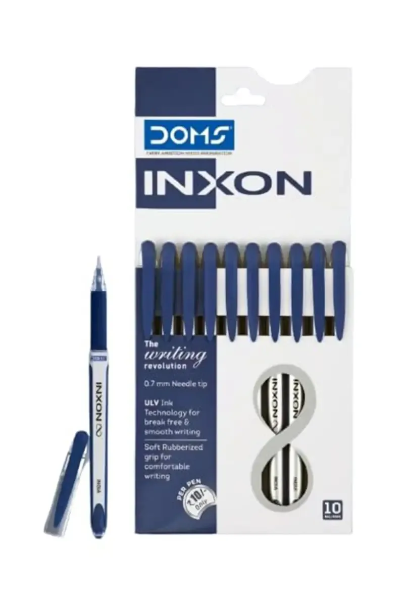 Doms Inxon Ball Pens (Blue) - Pack of 10