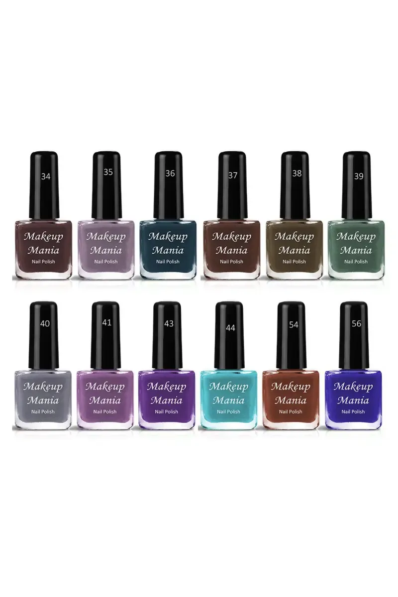 Makeup Mania Nail Polish Set- 12 Pcs X 6ml (Each)