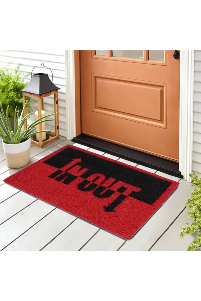 PVC Printed Anti Slip Doormat - 1pc 024896RED1