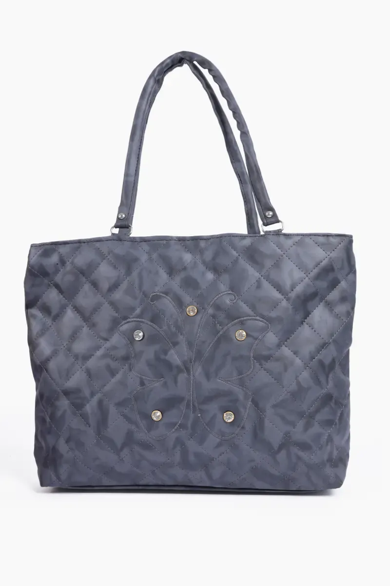 PU Leather Butterfly Design Hand Bag for Women