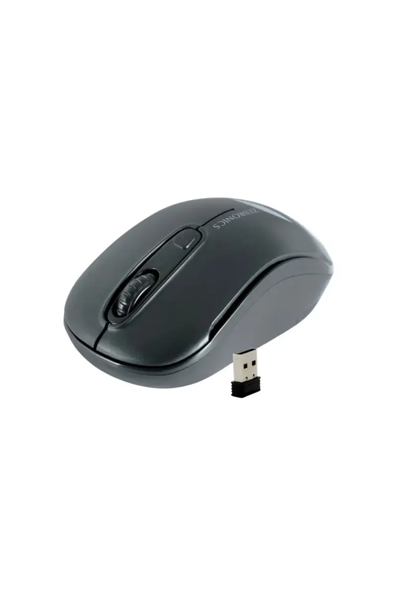 Zebronics Dash Wireless Mouse with Nano Receiver, 4 Buttons, 2.4GHz (Black)