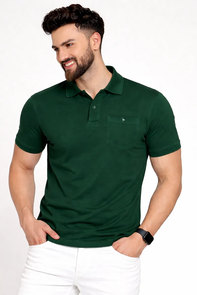 Polyester Regular Fit T-shirt for Men 025280XLDARGRE