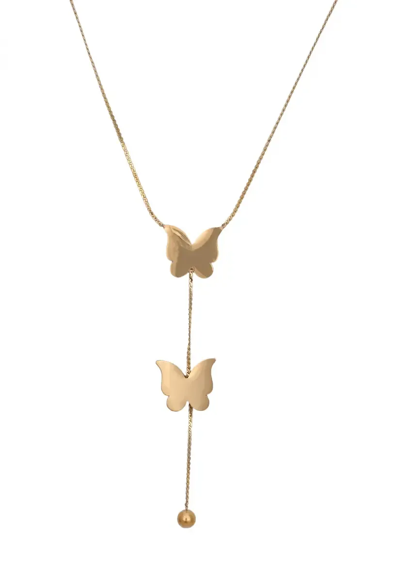 Gold Plated Butterfly Design Pendant Chain