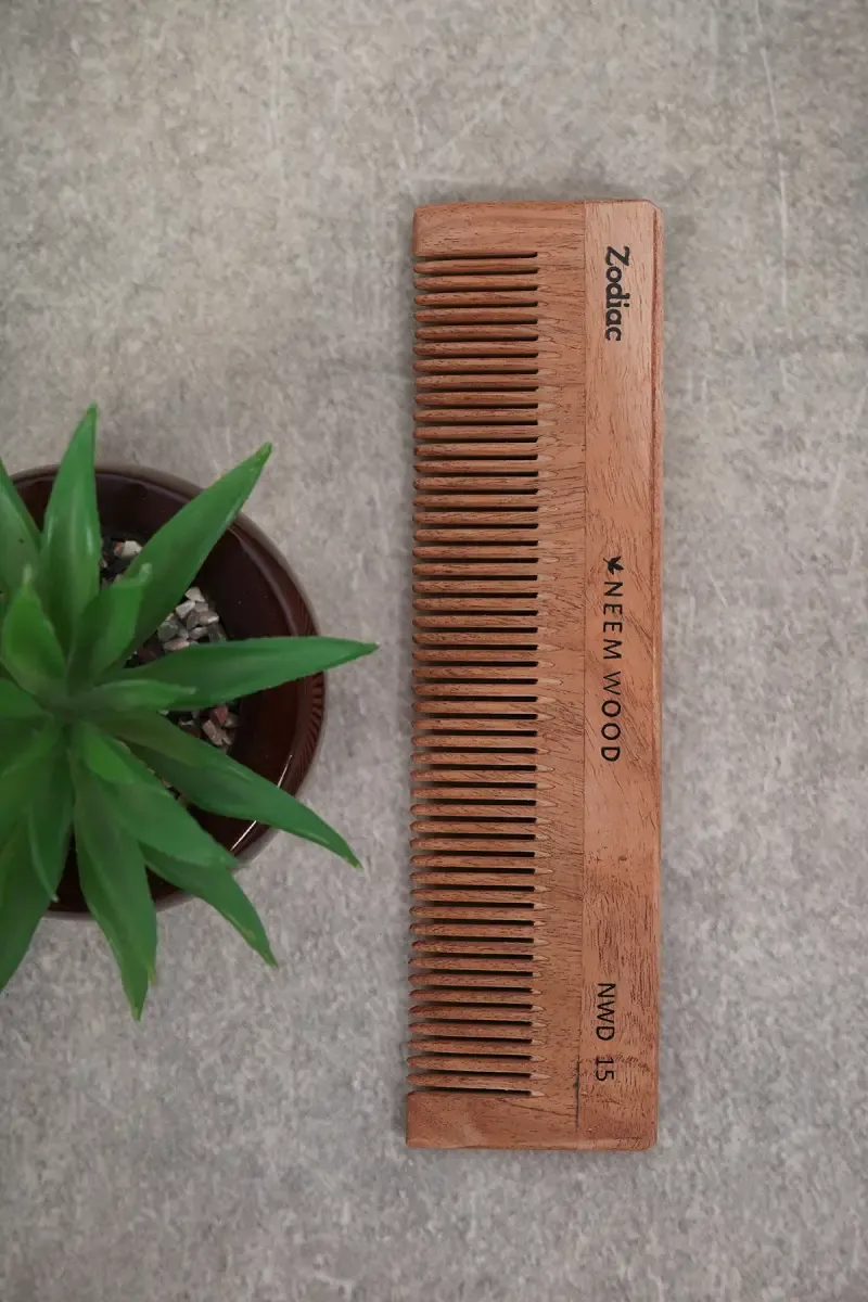 Zodiac Wood Detangling Comb (Brown) - Pack of 1 