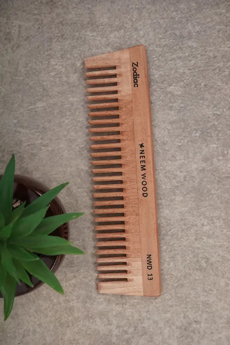 Zodiac Wood Detangling Comb (Brown) - Pack of 1 