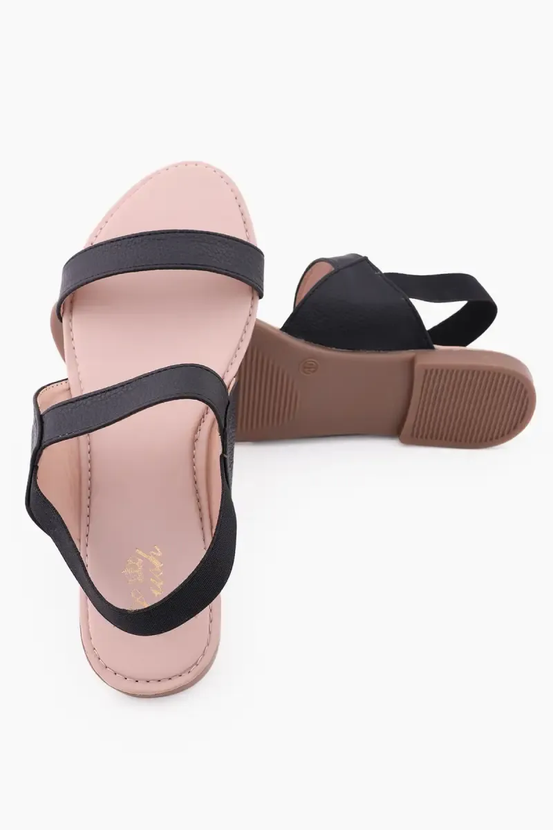 Slingback Flat Fashion Sandals for Women 02545338BLA