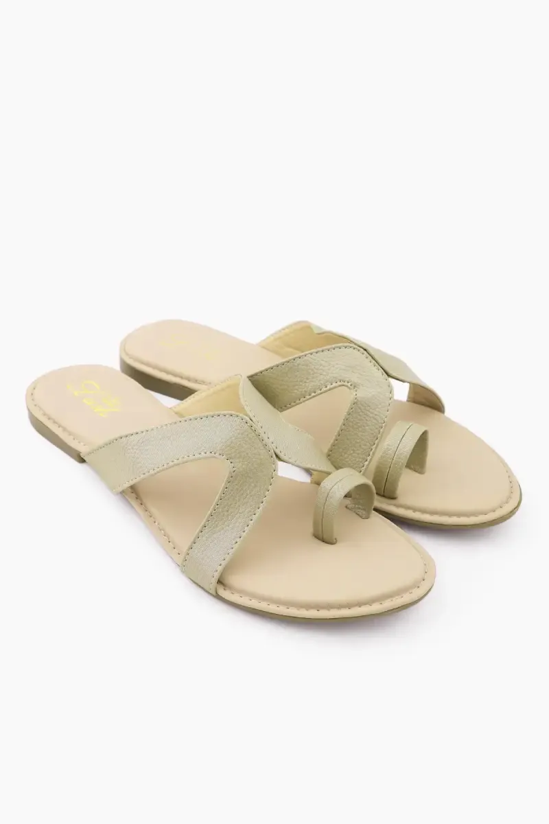 European Style Casual Flat Slippers for Women 02545441GOL