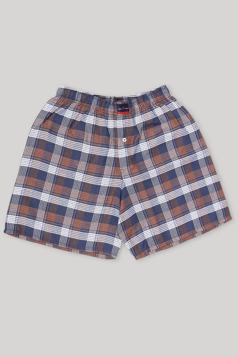 Men's Cotton Checkered Mid Rise Boxers