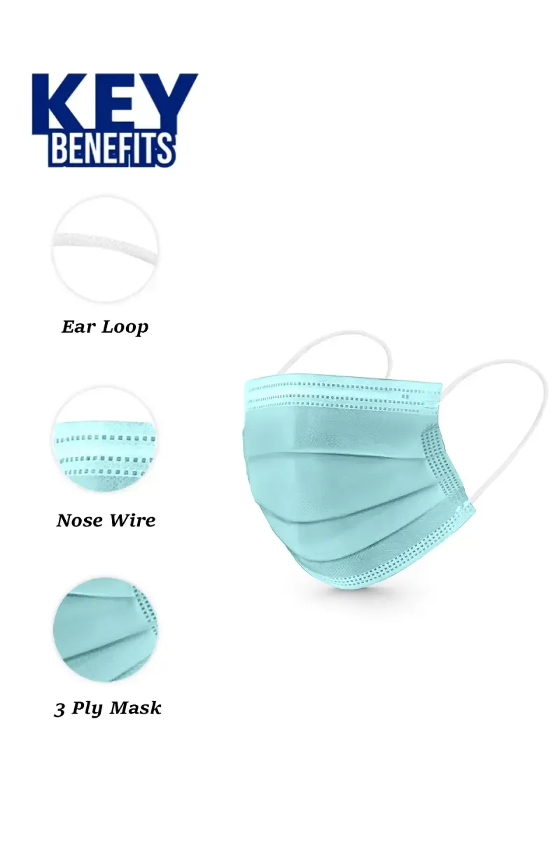 3 PLY Disposable Face Mask - Pack Of 10
