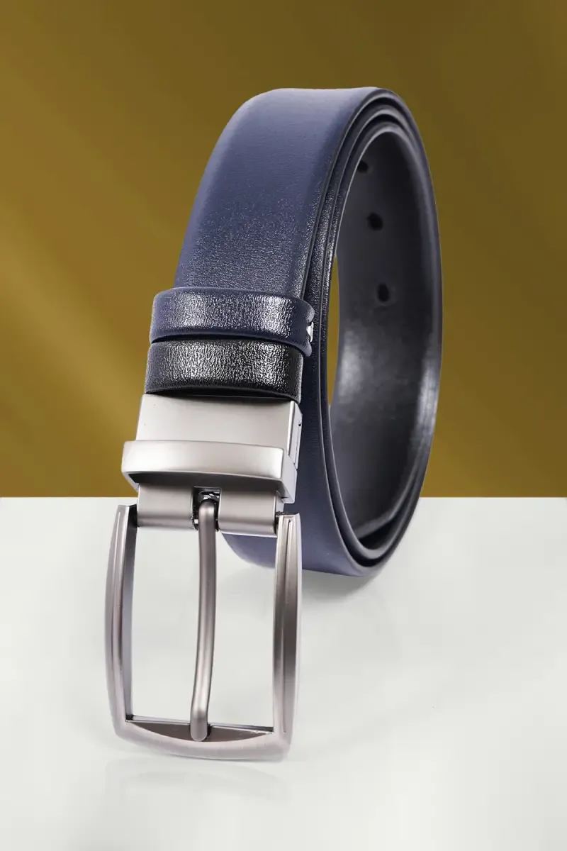 Reversible Synthetic Leather Belt for Men