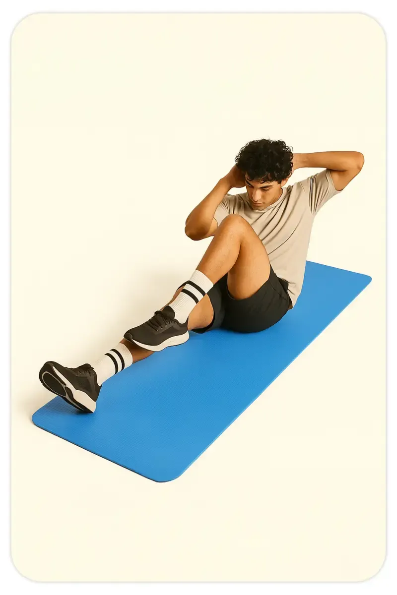 Classic 6mm Yoga Mat, Lightweight, Reversible, Non-Slip Design for Home & Gym – Blue