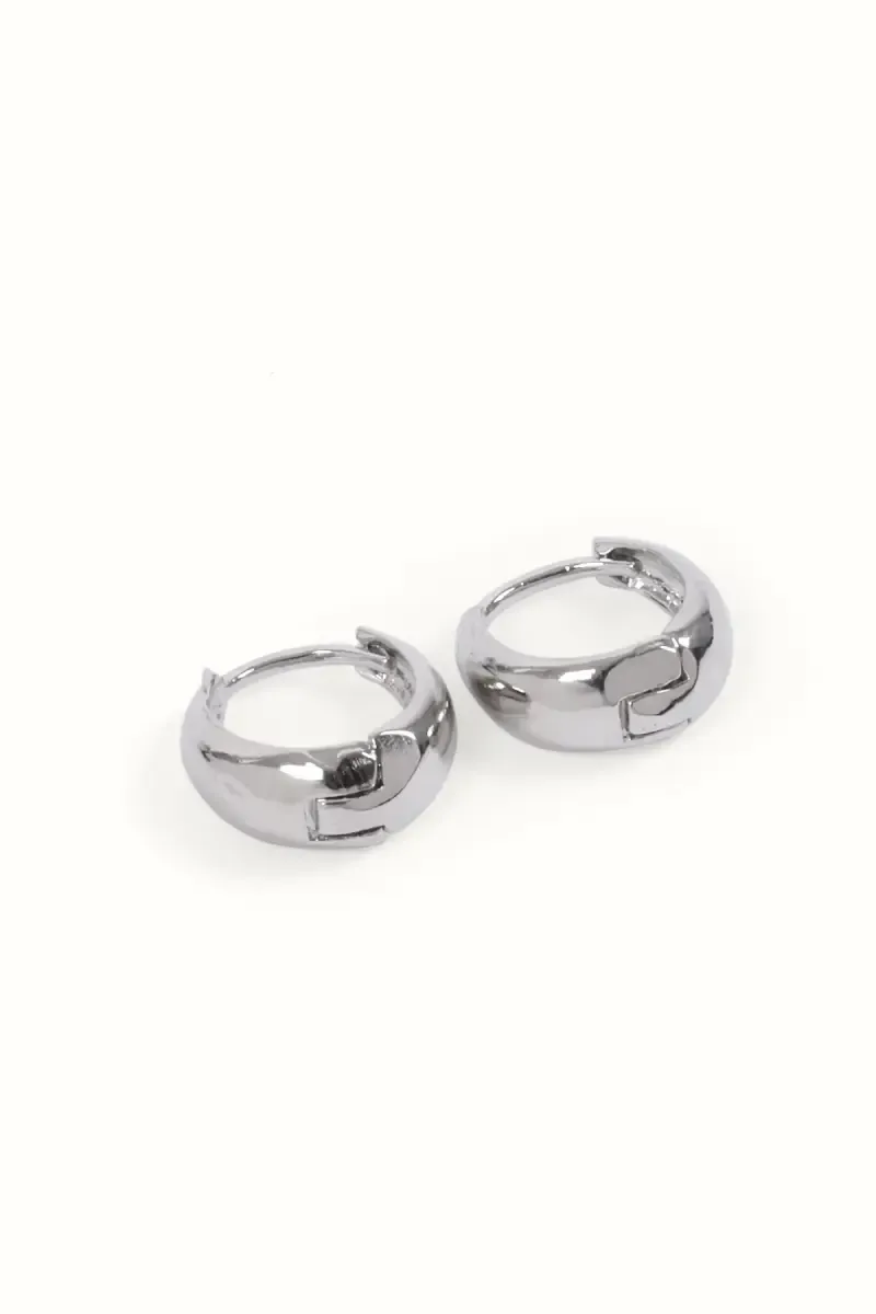 Silver Plated Hoops Earrings for Men