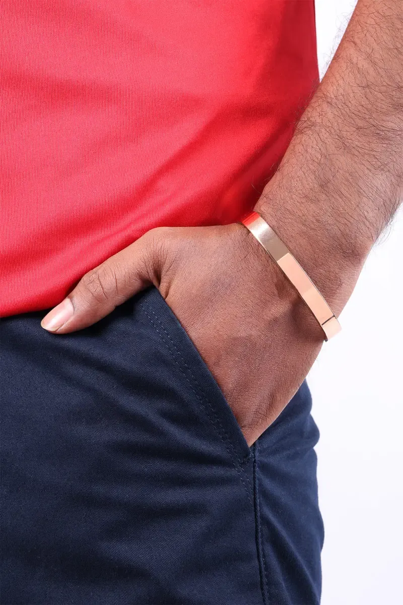 Gold Plated Openable Bracelet for Men