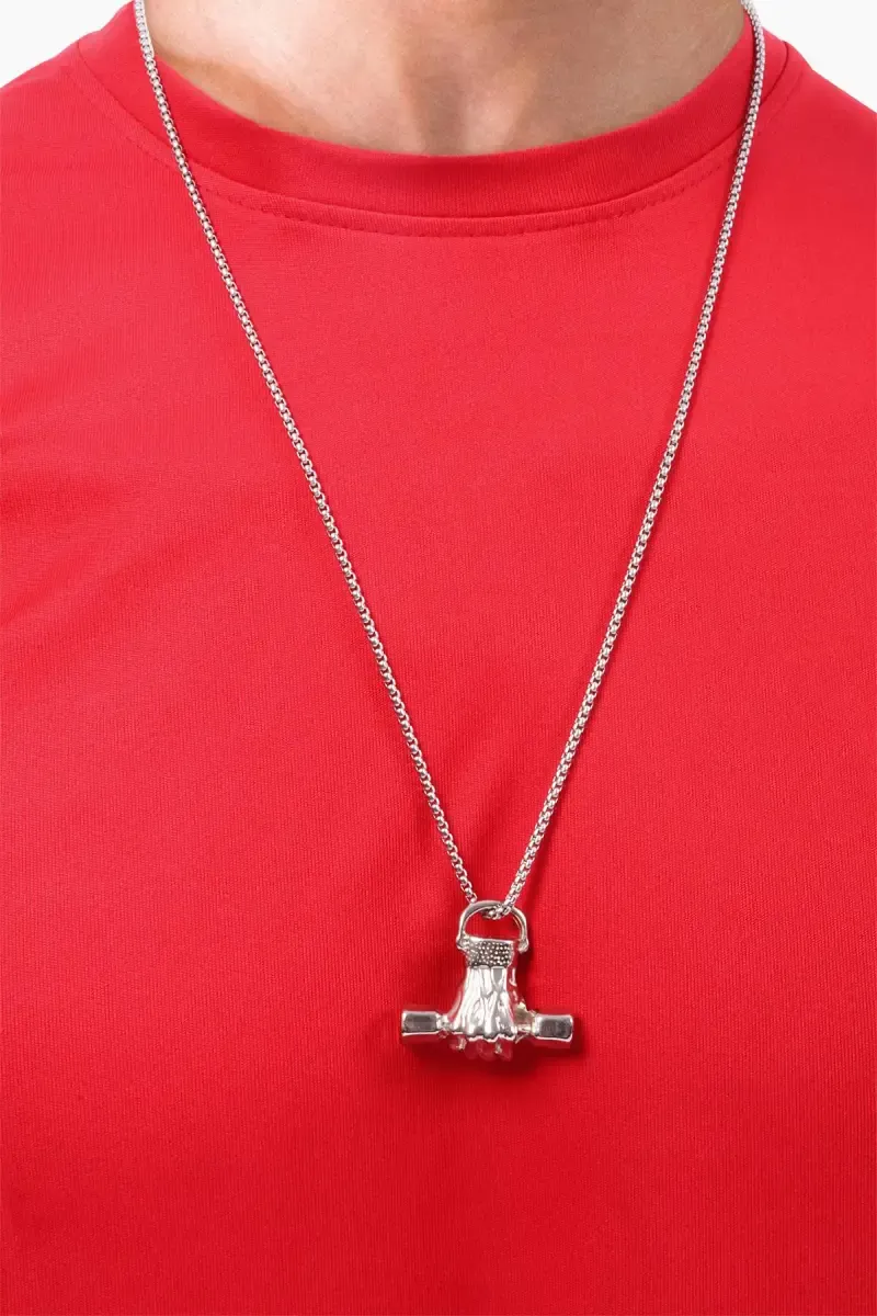 Weight Lifting Dumbbell Pendant Chain for Men