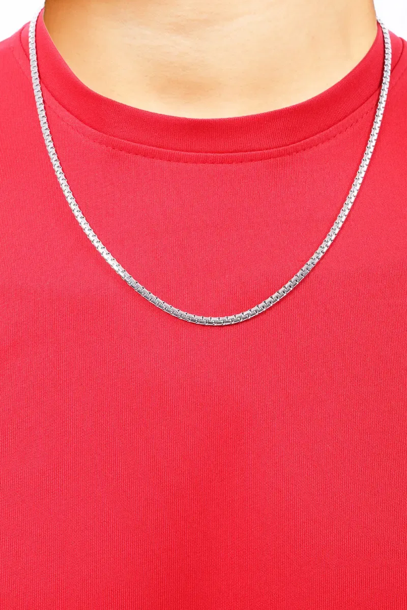 Classic Silver Plated Curb Chain for Men
