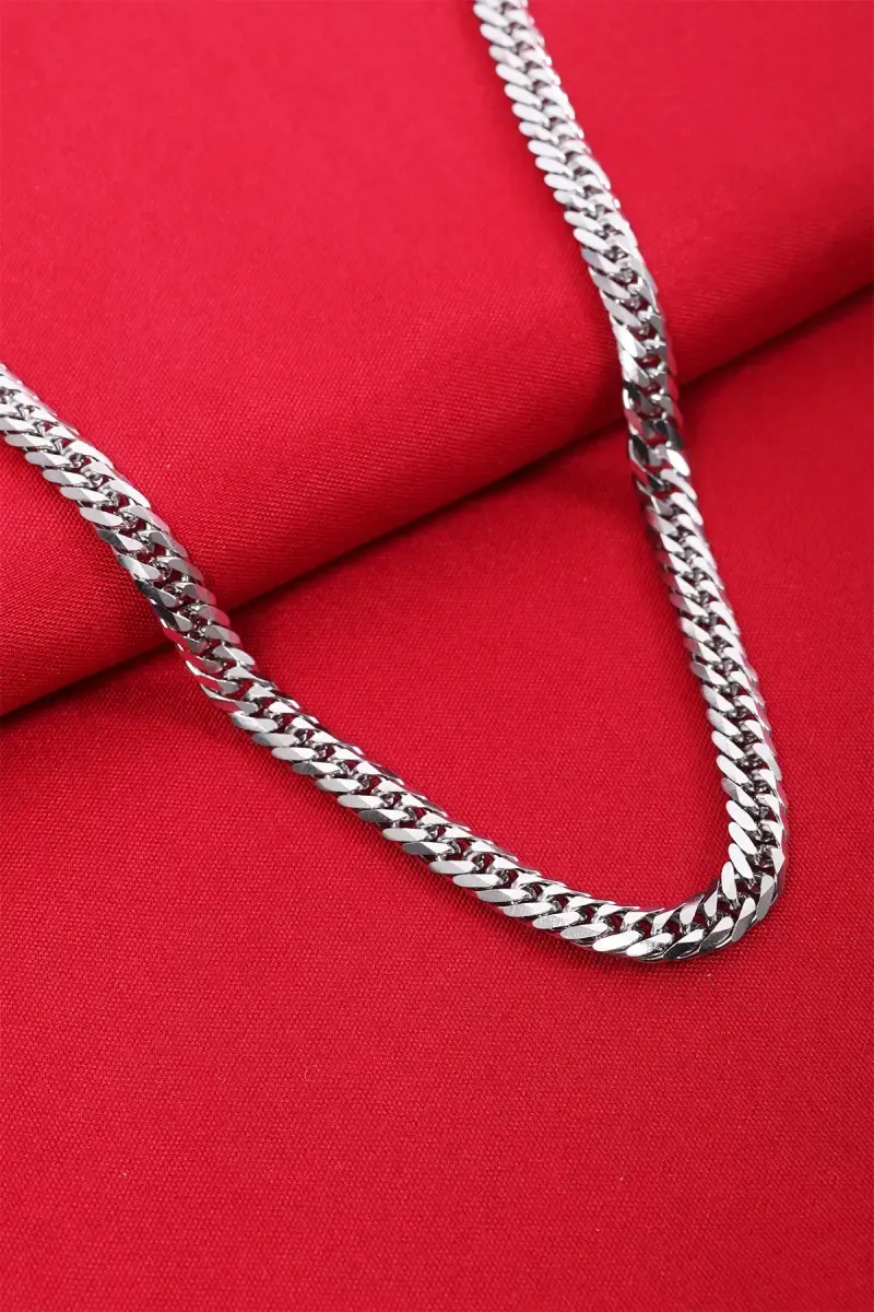 Silver Plated Curb chain for Men