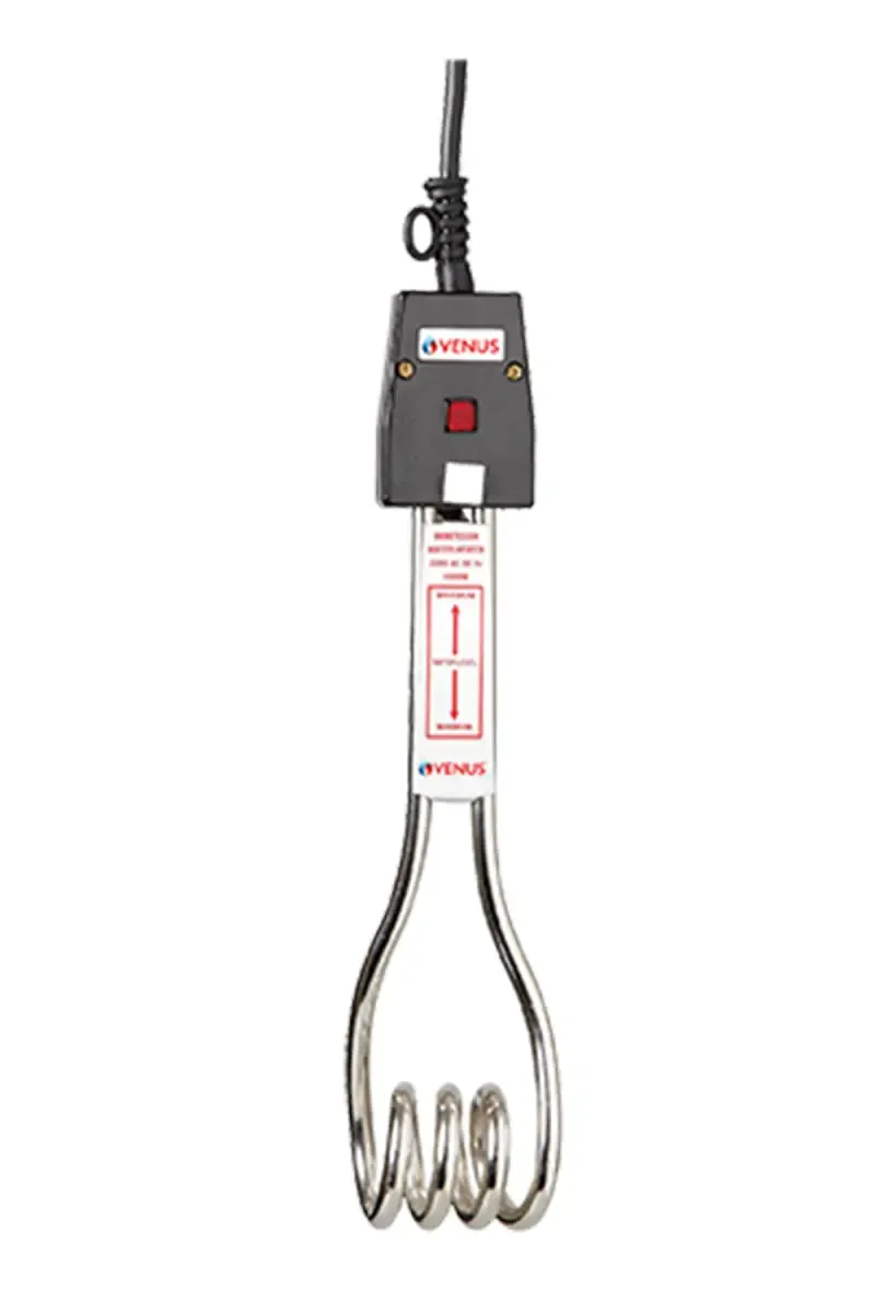 Venus VIH1000 1000 W Immersion Water Heater/Rod with ISI Mark (Black & Silver)