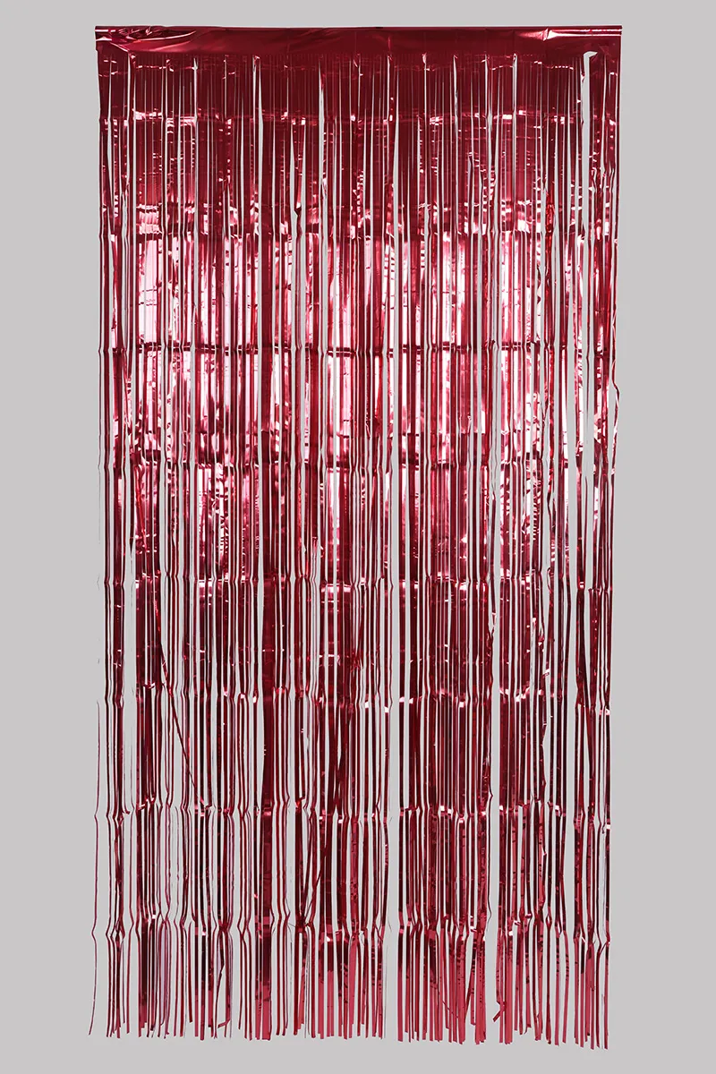 Foil Fringe Curtain for Party Decoration (Red) 027750RED2