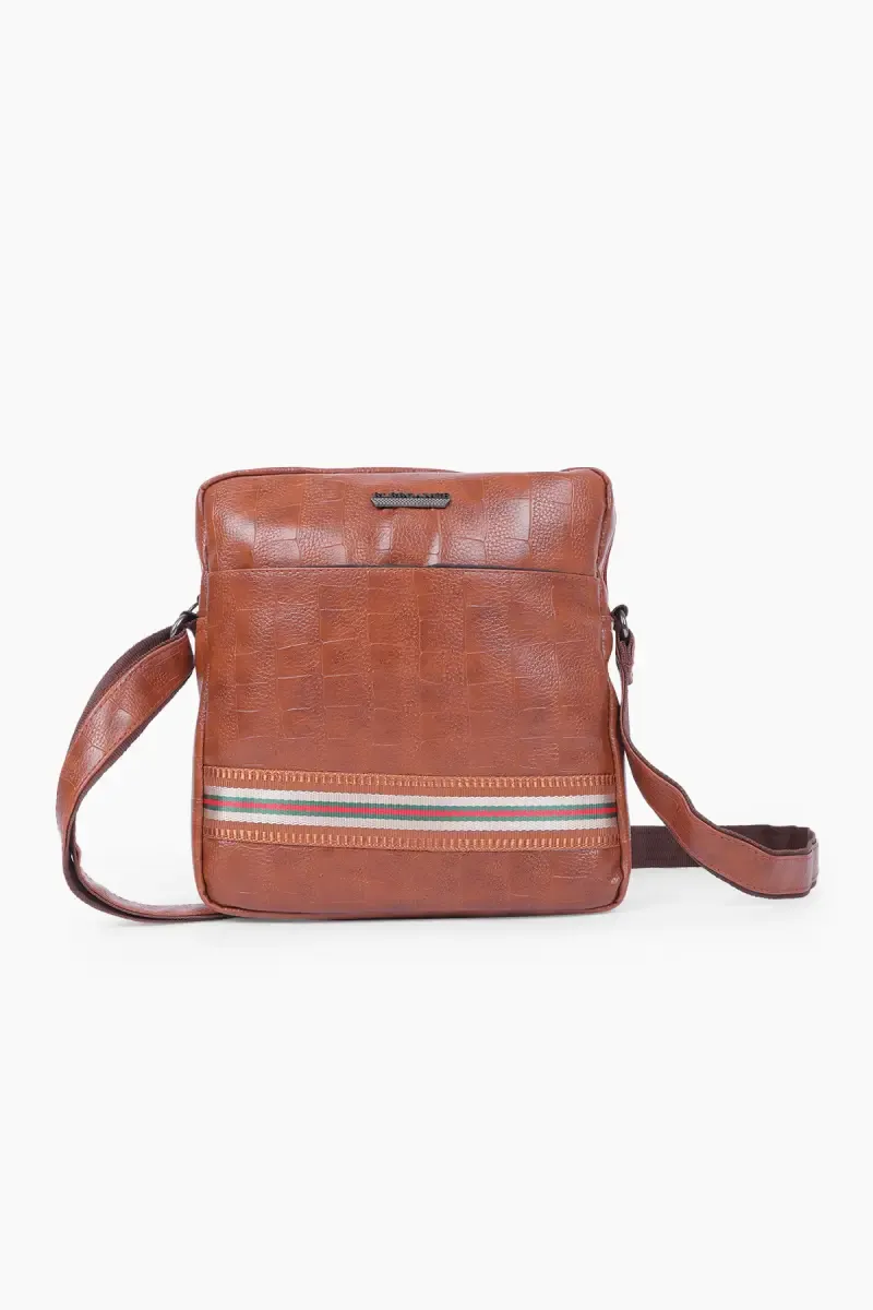 Men's Premium Adjustable Strap Sling Bag 027910TAN
