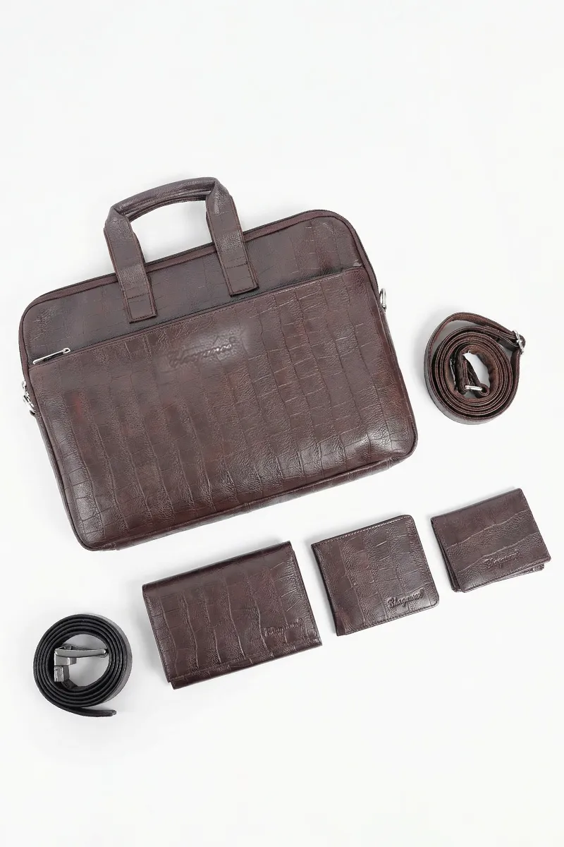 Elegant Leather Laptop Bag Set – Stylish & Functional for Work & Travel