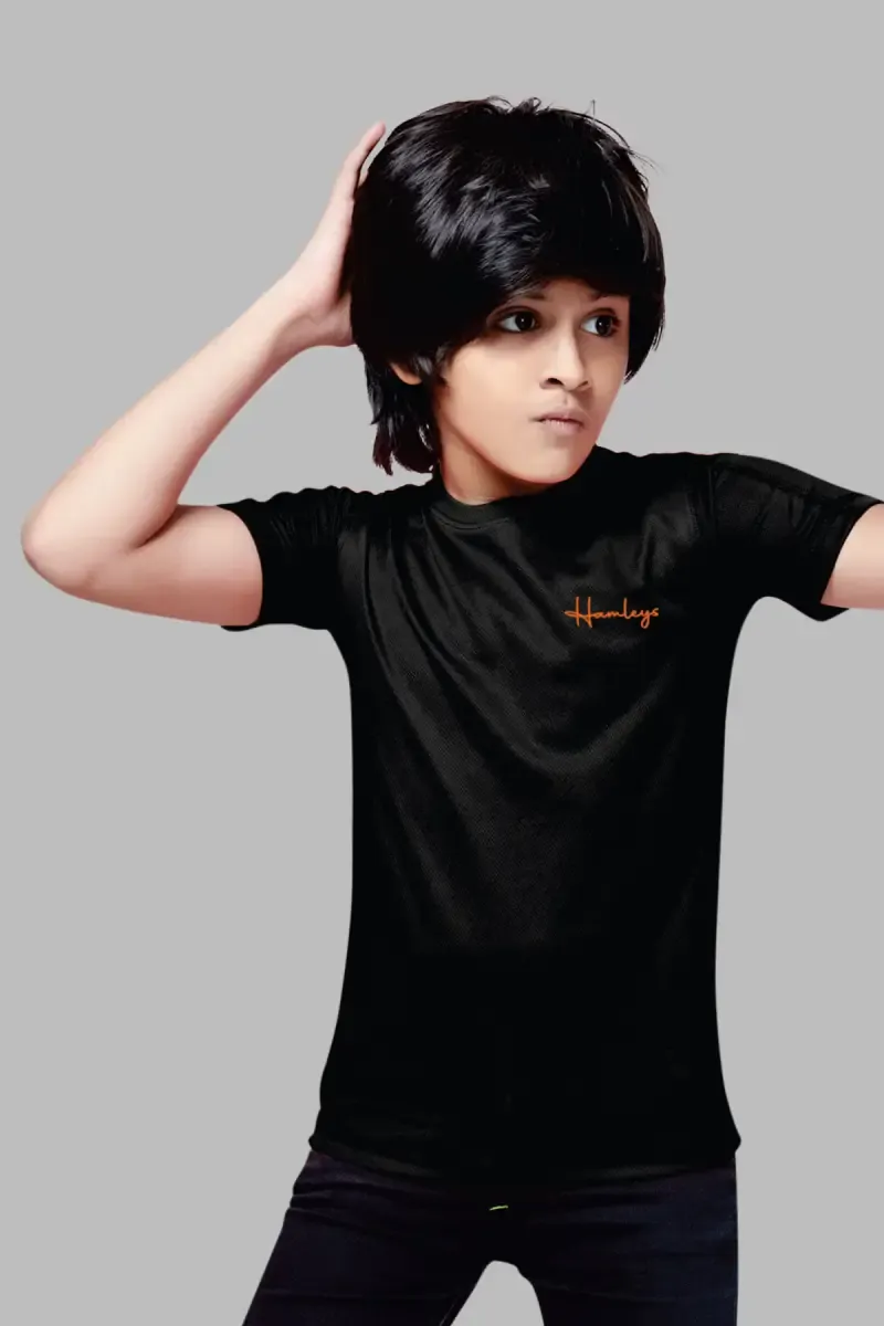 Solid Cotton Round Neck T-shirt for Boys 02801578YRSBLA