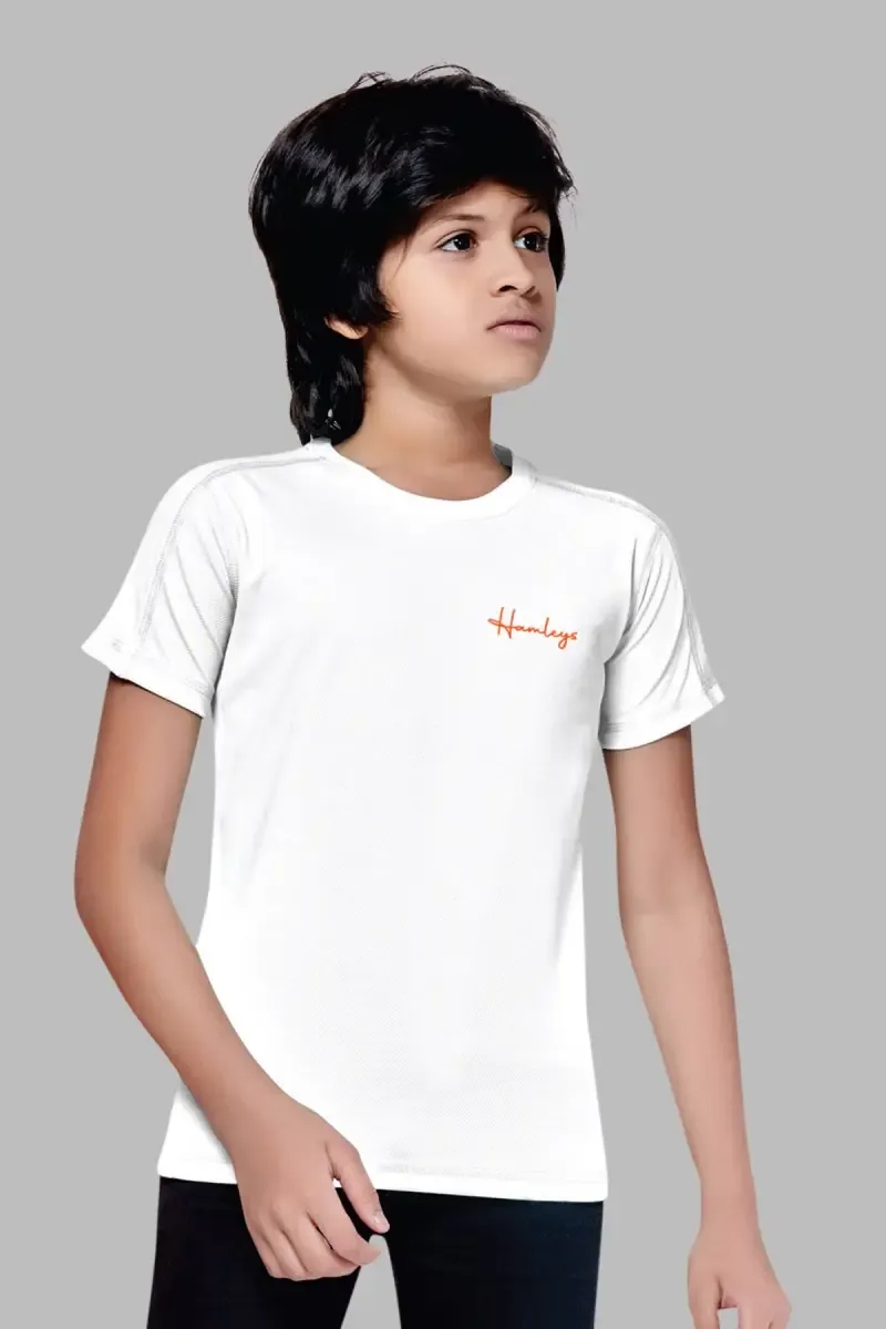 Solid Cotton Round Neck T-shirt for Boys 02801589YRSWHI
