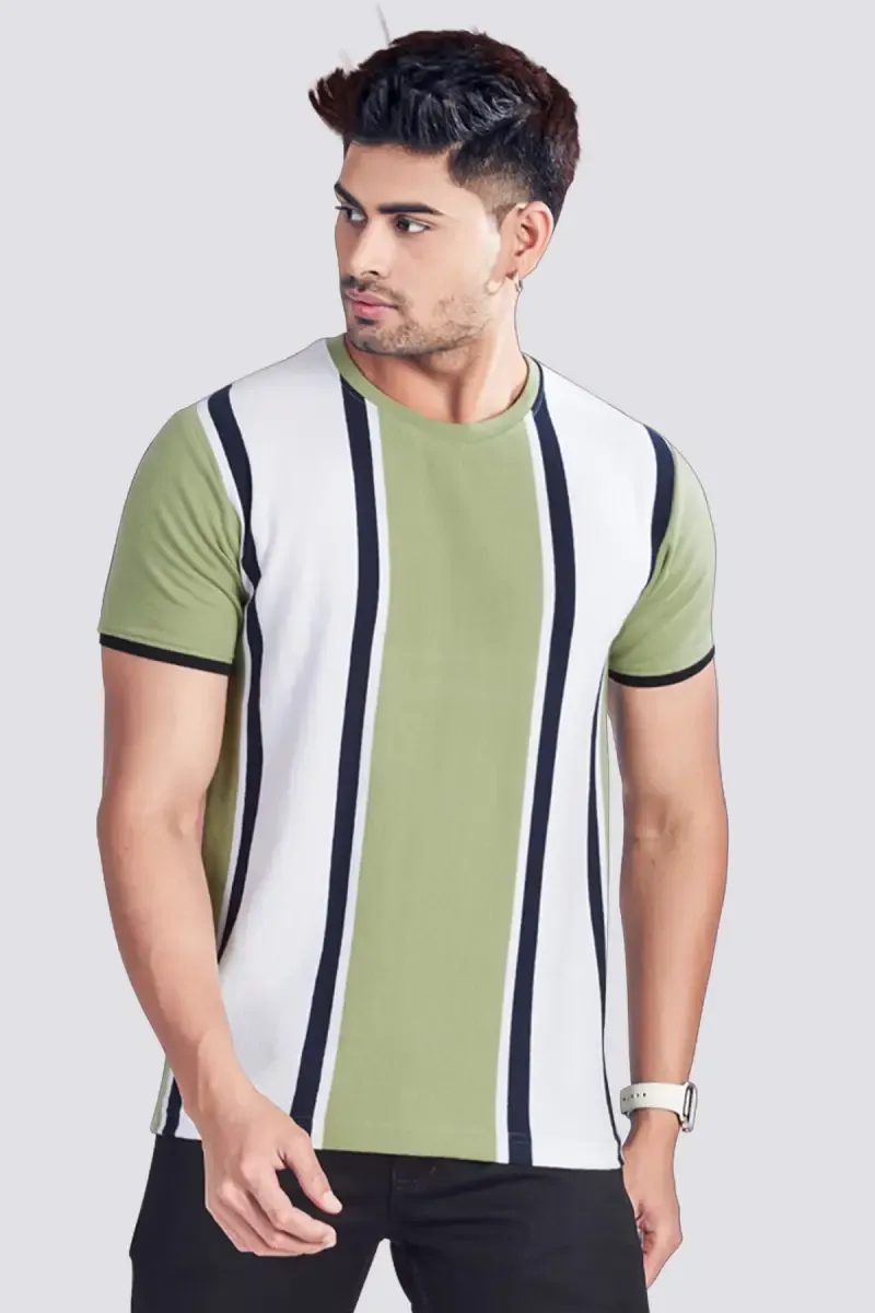 Striped Cotton T-shirt for Men