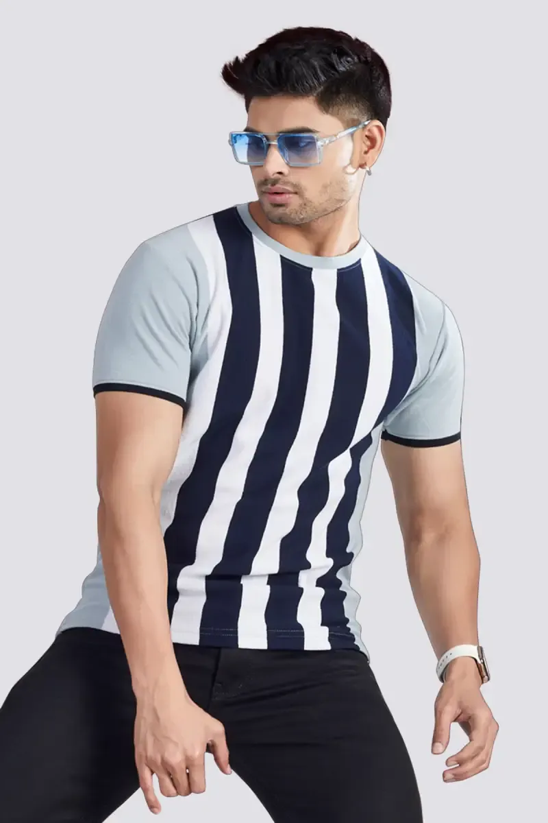 Striped Regular Fit T-shirt for Men